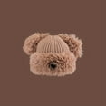 thumbnail image 2 of Luxalzxs Plush Dog Ears Beanie Hat for Women Cute Faux Fur Animal Hat Winter Cap Warm Skull Cap Outdoor Ski Slouchy Hat, 2 of 3