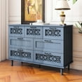 thumbnail image 6 of 7 Drawer Cabinet In Blue For Versatile Use - Living Room, Bedroom, Study Various Purposes Hue, 6 of 6