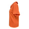 thumbnail image 6 of Sillenn Women's Waffle Button Down Collared Shirt Short Sleeve Casual Blouse Loose Fit Lightweight Waffle Knit Gauze Shirts Summer Dressy Casual Office Work Blouse Business Camping Clothes Orange L, 6 of 7