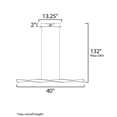 thumbnail image 3 of E24155-BK ET2 Lighting Pirouette - 40 Inch 32W 1 LED Pendant, 3 of 5