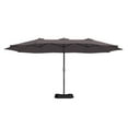 thumbnail image 2 of Mondawe 15ft Patio Umbrella Rectangular Outdoor Market Umbrella with Base Coffee, 2 of 9