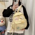 thumbnail image 2 of Mochila de lona de gran capacidad para mujer, morral informal Y2k, bolso de hombro, mochila escolar para adolescentes y niñas, 2 of 5