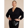 thumbnail image 3 of ELOQUII Women's Plus Size Wrap Sweater Maxi Dress, 3 of 4