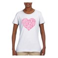thumbnail image 2 of Wild Bobby, Pink Ribbon Heart, Breast Cancer Awareness, Women Graphic Tee, White, 3X-Large, 2 of 5