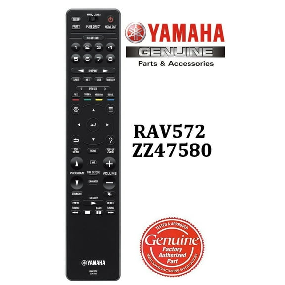 New Yamaha RAV572 ZZ47580 Remote Control RX-A1080 RXA1080