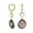 Brown-Quartz, variant on Womens Multi Color Crystal Bead Wire Wrap Light Purple Amethyst Gemstone Teardrop Drop Earrings Gold Plated