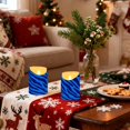 thumbnail image 7 of Blue Tiger Pattern Flameless Candles 2 PCS with Remote Realistic Moving Flame LED Tapered Pillar Set for Home Decor, 7 of 7