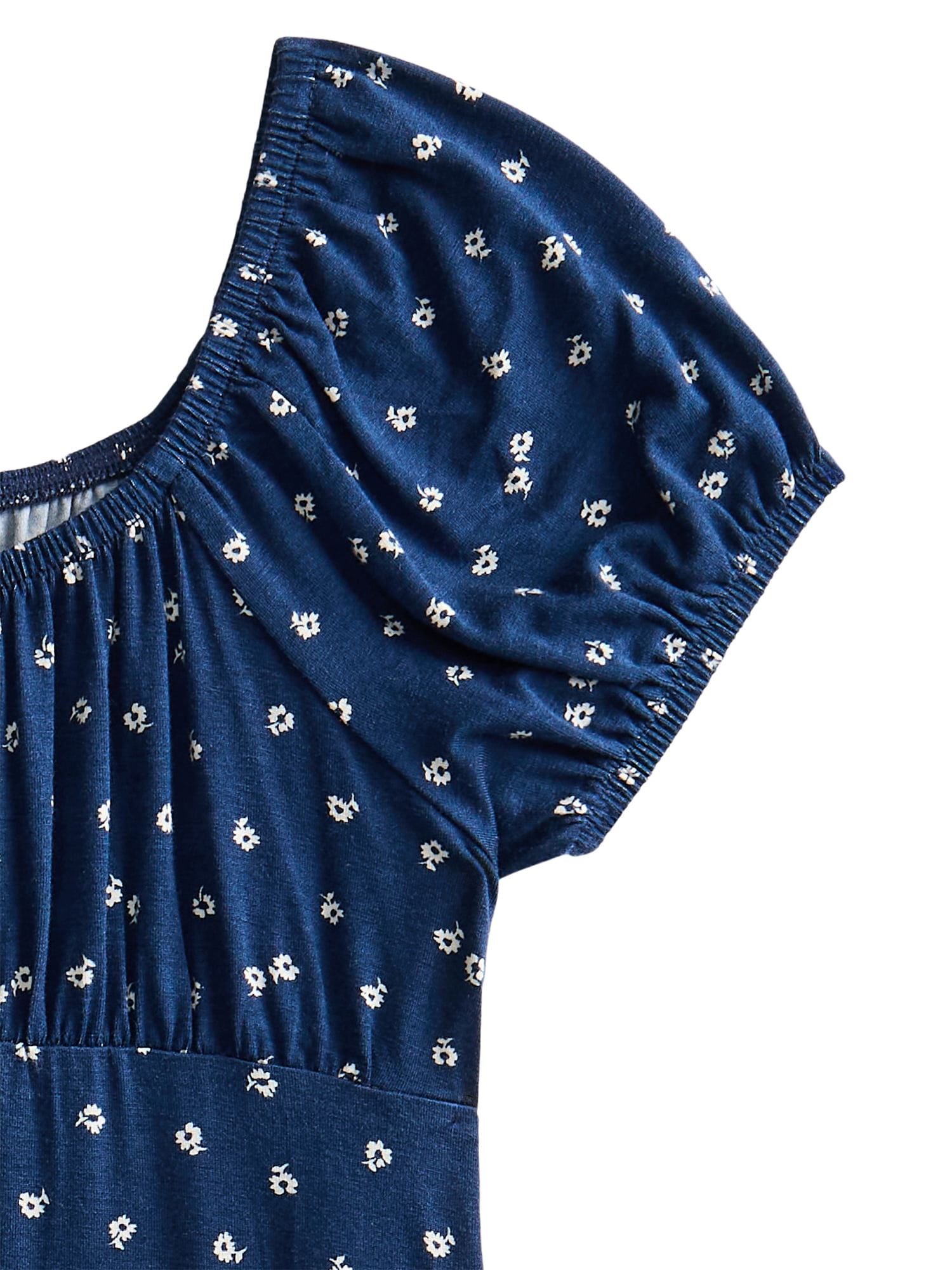Weekend Academy Girls Knit Puff Sleeve Peasant Dress, Sizes 4-18