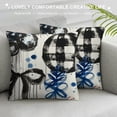 thumbnail image 3 of Qinduosi Merry Christmas Xmas Trees Blue and Black Throw Pillow Covers, Inch Christmas Winter Holiday Cushion Case Decoration for Sofa Couch Set of, 3 of 5