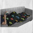 thumbnail image 6 of Dog Lover Soft Flannel Fleece Blanket, Colorful Dog Silhouettes West Highland Terriers Canine Cartoon Style Animal Fun, Cozy Plush for Indoor and Outdoor Use, 70" x 90", Multicolor, by Ambesonne, 6 of 6