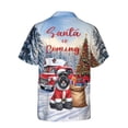 thumbnail image 2 of Santa is Coming Schnauzer Merry Christmas Xmas Noel Truck Tree Hawaiian Shirt Breathable Summer Unisex Merch Miniature Schnauzer Dog Lover - 02023, 2 of 6