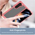 thumbnail image 3 of Case for Samsung Galaxy Z Fold 5 Phone Case Slim Dropproof [Defend from Drop/Scratch/Slip/Fingerprint] Clear Acrylic Hard Back Soft TPU Bumper Hybrid Phone Case for Samsung Galaxy Z Fold 5-Red, 3 of 16