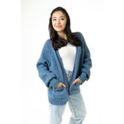 Lion Brand Yarn Re-Spun Bonus Bundle Deep Denim Medium Recycled Polyester Yarn 3 Pack