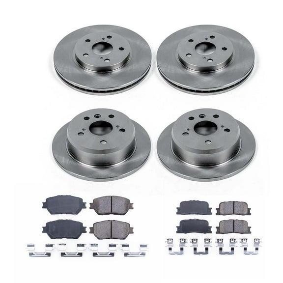 Ultimate Brakes Front and Rear Ceramic Brake Pad and Rotor Kit with Hardware WM81562