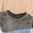 thumbnail image 2 of Gibobby Conjunto para bebé y niño Invierno niños pequeños niñas manga larga Patchwork Color franela polar con capucha Tops pantalones pijamas trajes(Azul, 3-4 Años), 2 of 5
