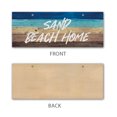 thumbnail image 2 of WIRESTER (2 Pack) Rectangle Wooden Hanging Sign Plaque with Rope For Decorative Room Door Wall Home House Office - Sand Beach Home, Seashells On The Beach, 2 of 6