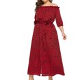thumbnail image 1 of Womens Summer Dress,Casual Summer Dress for Women,Womens Summer Large Print One Line Neck Short Sleeve Split Beach Resort Dress,Casual Summer Dress,Short Sleeve Dress, 1 of 7