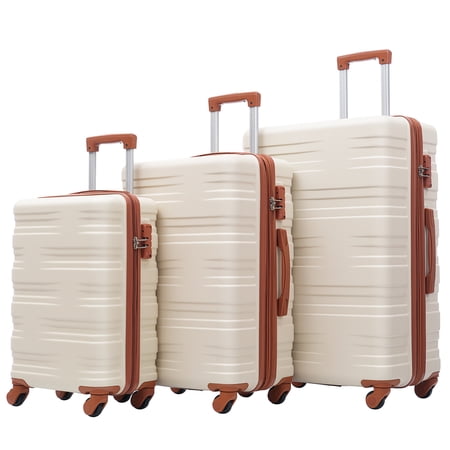 XNGGNG Lightweight 3-Piece Hardshell Luggage Sets with TSA Lock Spinner Suitcase Set in 20‘‘24‘‘28‘‘ Sizes