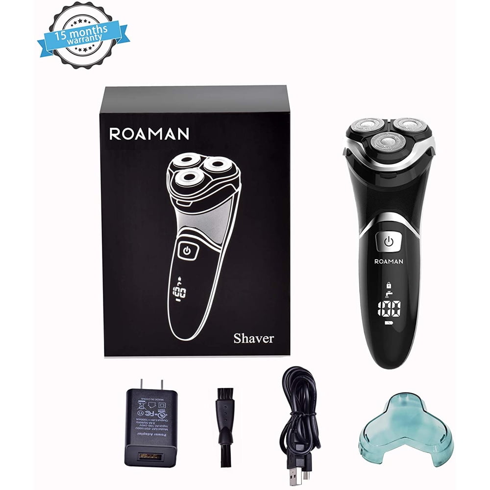 Electric Razor for Men,Rechargeable 3D Rotary Mens Electric Shaver Wet
