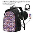 thumbnail image 2 of Yiaed music Skull record Print Laptop Backpack,Business Travel Durable Laptops Backpack with USB Charging Port,Water Resistant College Computer Bag, 2 of 5