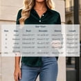 thumbnail image 4 of Button up Shirt Women Zaewscy Women's Satin Button Down Shirt Point Collar 3/4 Sleeve Elegant Casual Blouse Navy M, 4 of 8