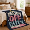 thumbnail image 6 of Mom Off Duty Sleepy Moon Stars Playful Celestial, Playful Celestial Art Scene, Warm Flannel Blanket for Home Library and Reading Nook, Celestial Art Lovers Mother's Day Gift, Celestial Home Decor, 6 of 7