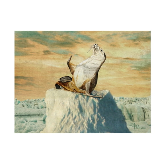 Canvas Wall Art - Angeles M. Pomata 'Greetings From The Arctic' Wall Art for Living Room, Bedroom, or Office Décor by Trademark Fine Art - 19 x 14 Inches