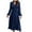 Blue, variant on IROINNID Long Sleeve Dress for Women Long Sleeve Dress V-Neck Ladies Solid Long Dresses,Blue