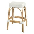 thumbnail image 1 of Butler Specialty Company Robias Rectangular Rattan 30" Bar Stool - Glossy White, 1 of 6