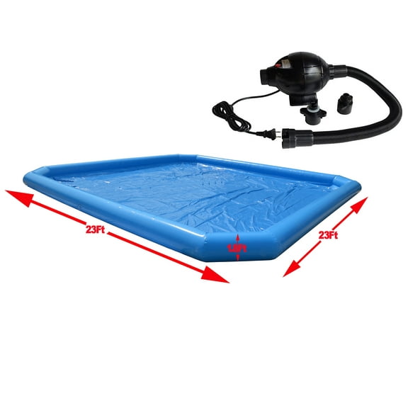 INTSUPERMAI Large Inflatable Swimming Pool for Outdoor Play Summer Fun with One 110V Blowers