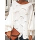 thumbnail image 4 of Suéter de Talla Grande para Mujer, Informal, de Cuello Redondo, Holgado, Estilo Cómodo. XXL, 4 of 7