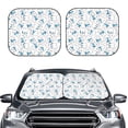 thumbnail image 2 of Goofa Scarf Bear Pattern 2 Piece Car Windshield Sun Shade Foldable | Front Windshield Shade for Sun, Heat and UV Rays | Sunshade for Car Front Window-, 2 of 7
