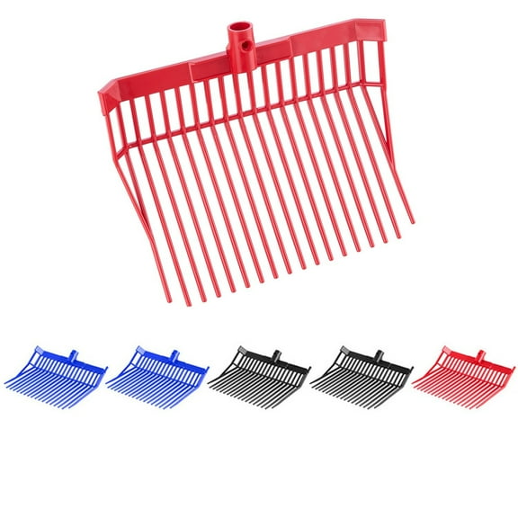 Hyxoo 6Pcs Manure Fork Replacement Head 18 Tine Horse Stable Stall Mulch Fork Heads