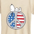 thumbnail image 3 of Peanuts - Snoopy Chill Peace Flag Short Sleeve Graphic T-Shirt, 3 of 6