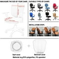 thumbnail image 3 of HAHDAXIA PU Waterproof Office Chair Cover 2-Piece Stretchable Computer Desk Chair Seat Covers Removable Washable Rotating Chair Covers (Beige), 3 of 6