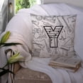 thumbnail image 3 of Carolines Treasures CJ2007-YPW1414 Letter Y Musical Note Letters Canvas Fabric Decorative Pillow  14Hx14W multicolor, 3 of 4