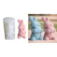 thumbnail image 2 of lanema Rose Rabbit Candle Mold Easter Candle Mold for Making Candle Easter Gift, 2 of 11