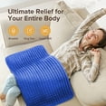 thumbnail image 5 of XXX-Large Heating Pad for Fast Relief fatigue, Sable [33'' x 17''] Ultra Soft Electric Heating Pad with 6 Heat Settings, Auto Off, Moist & Dry Heat Therapy for Neck Back Shoulder Relief and Cramps, 5 of 8