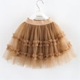 thumbnail image 5 of Ticikt Girls Tulle Skirts A-line Mesh Skirt Long Tutu Skirts Dress Stars Sequins Tutu Skirt for Toddler Girls,Color:Khaki,Size:12-24 Months, 5 of 9