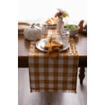 thumbnail image 5 of CC Home Furnishings Heavyweight Checkered Fringed Cotton Table Runner - 72" - Pumpkin Spice and, 5 of 8