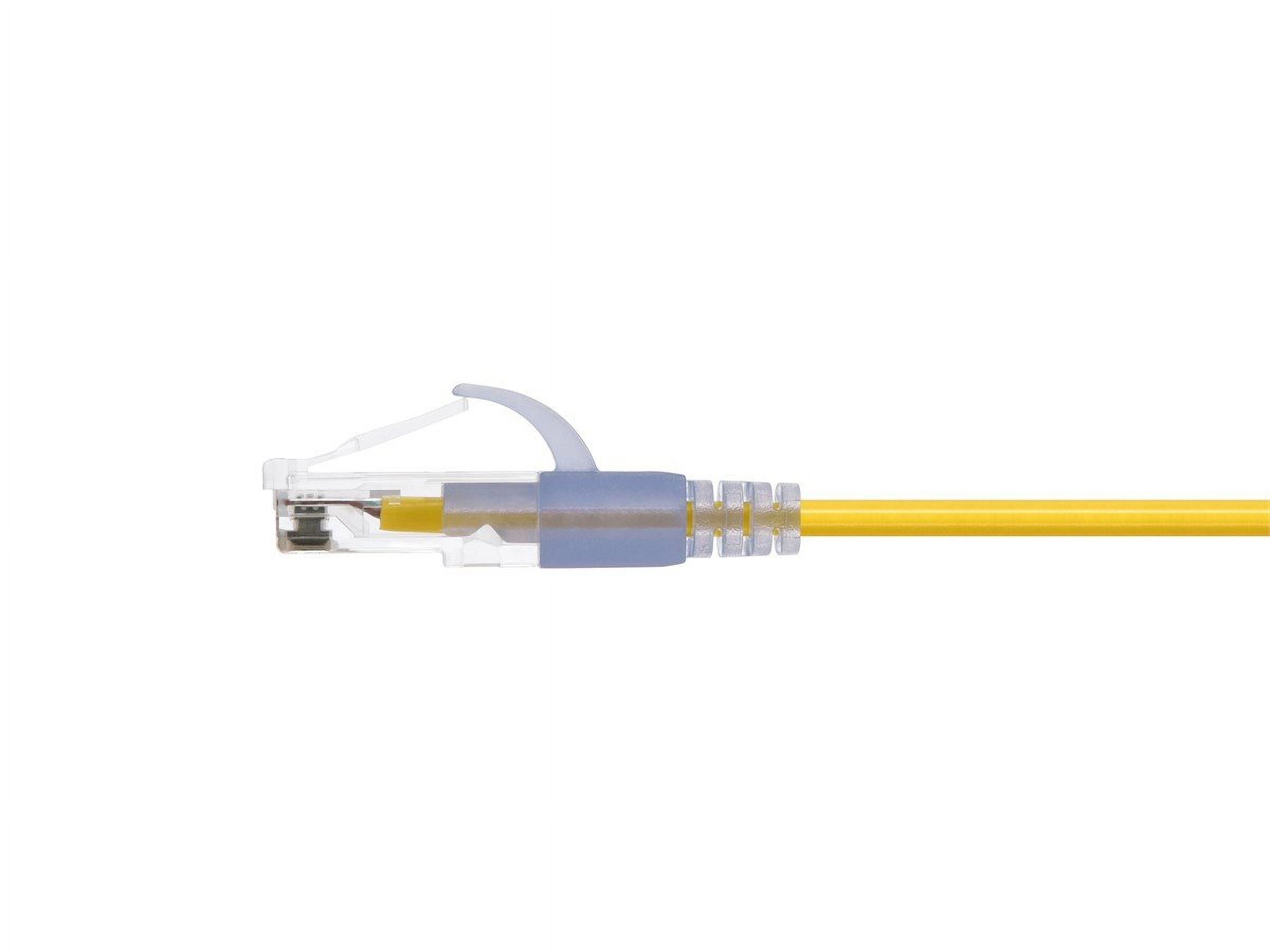 Monoprice Cat6A Ethernet Patch Cable - 5 Feet - Yellow (10 Pack) Snagless RJ45 550Mhz UTP Pure Bare Copper Wire 10G 30AWG - SlimRun Series