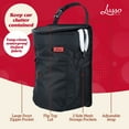 thumbnail image 2 of Lusso Gear | Car Trash Can | Hanging, Leakproof Vinyl Garbage Bin with Removable Liner | Large Capacity, Flip Open Lid | Hang or Mount | 2.5 Gallon, Black, 2 of 9