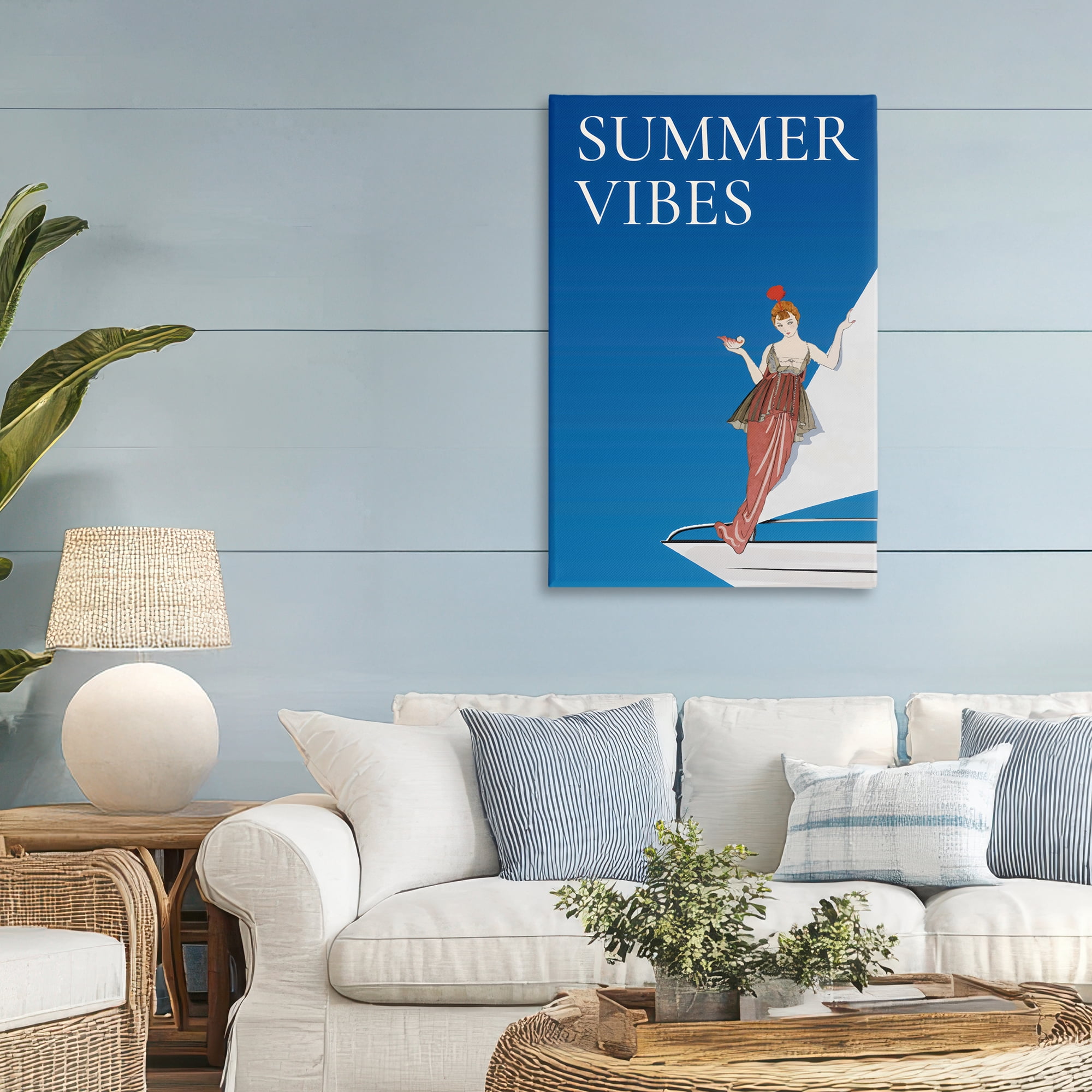 Stupell Industries Summer Vibes Vintage Yacht Canvas Wall Art, design by Creative Studio