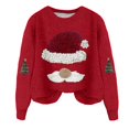 thumbnail image 4 of BODOAO Christmas Sweater for Women Cute Santa Xmas Sweatshirts Novelty Funny Long Sleeve Creweck Knit Sweaters Knitted Pullover Funny Graphic Fall Casual Loose Fit Tops 2025 Red L, 4 of 4