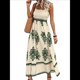 thumbnail image 1 of Vestido Bohemio con Cuello Cuadrado para Mujer, Informal, para y Verano, para Vacaciones en la Playa 2025 y Verde XXL, 1 of 8