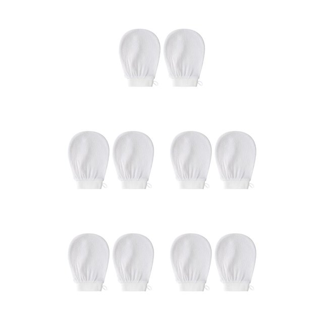 Bearachild 2 uds guantes de baño guante de baño exfoliante cuerpo fregado Facial multicolor guante toalla piel muerta baño limpieza blanco Type2 NO2