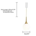 thumbnail image 2 of KAYYELAMP J-Type Track Lamp Dia 5.9" White Ball Glass Shade 3.2 Ft Adjusted Cord Modern Pendant Light for Home Kitchen Farmhouse 1-Pack(No Bulb, Track), 2 of 7