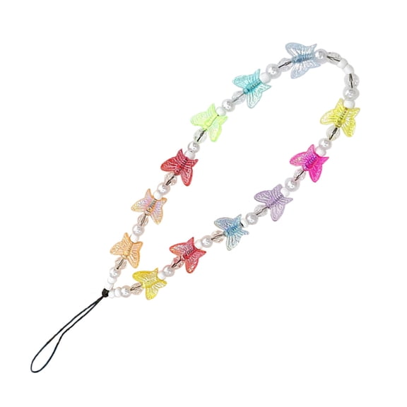 Phone Case Wrist Strap with Decorative Beaded Chain, 16x3CM Mobile Phone Accessory for Secure Grip and Convenient Carry