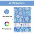 thumbnail image 3 of Hello Winter Snowflake Garden Flag 12.5x18 Double Sided Blue Snow Winter Holiday Yard Outdoor Decorative Flag, 3 of 6
