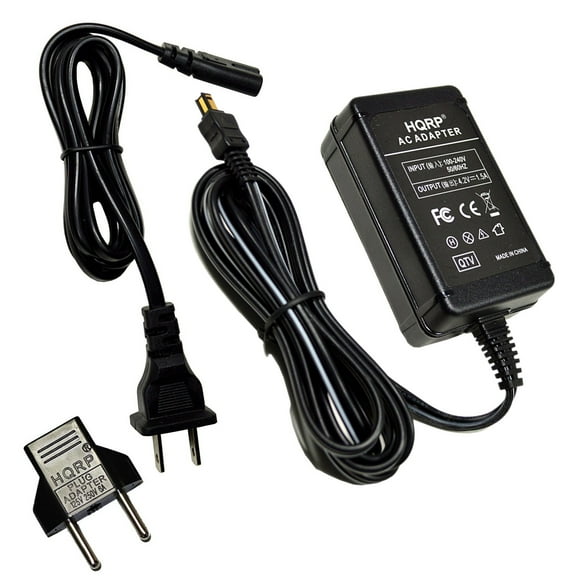 HQRP AC Adapter / Power Supply compatible with SONY DSC-S750 DSC-S90 DSC-S950 DSC-S950/B DSC-S980 DSC-S980/B DSC-W5 Digital Camera